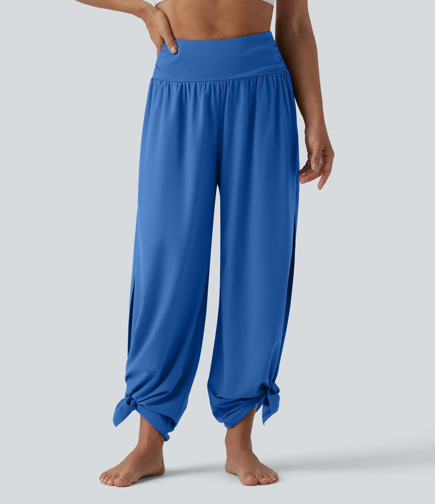 Pantalon fluide Breezeful™ taille haute à séchage rapide avec fronces, fente et poches