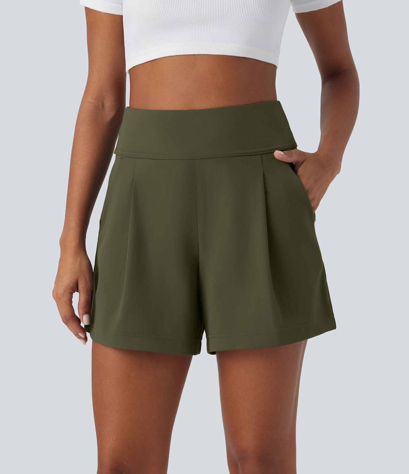 Short de travail large taille haute DayStretch avec poches