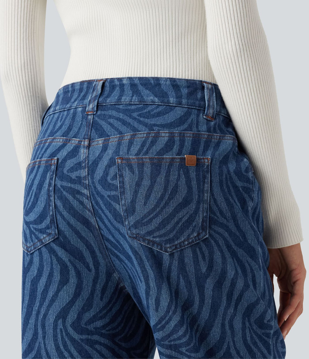 Jean droit taille mi-haute Halara Flex™ avec poches