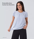 Haut de travail séchage rapide Breezeful™ col rond manches courtes avec dos ajouré