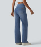Halara Flex™ Jean bootcut casual taille haute ventre plat avec poches