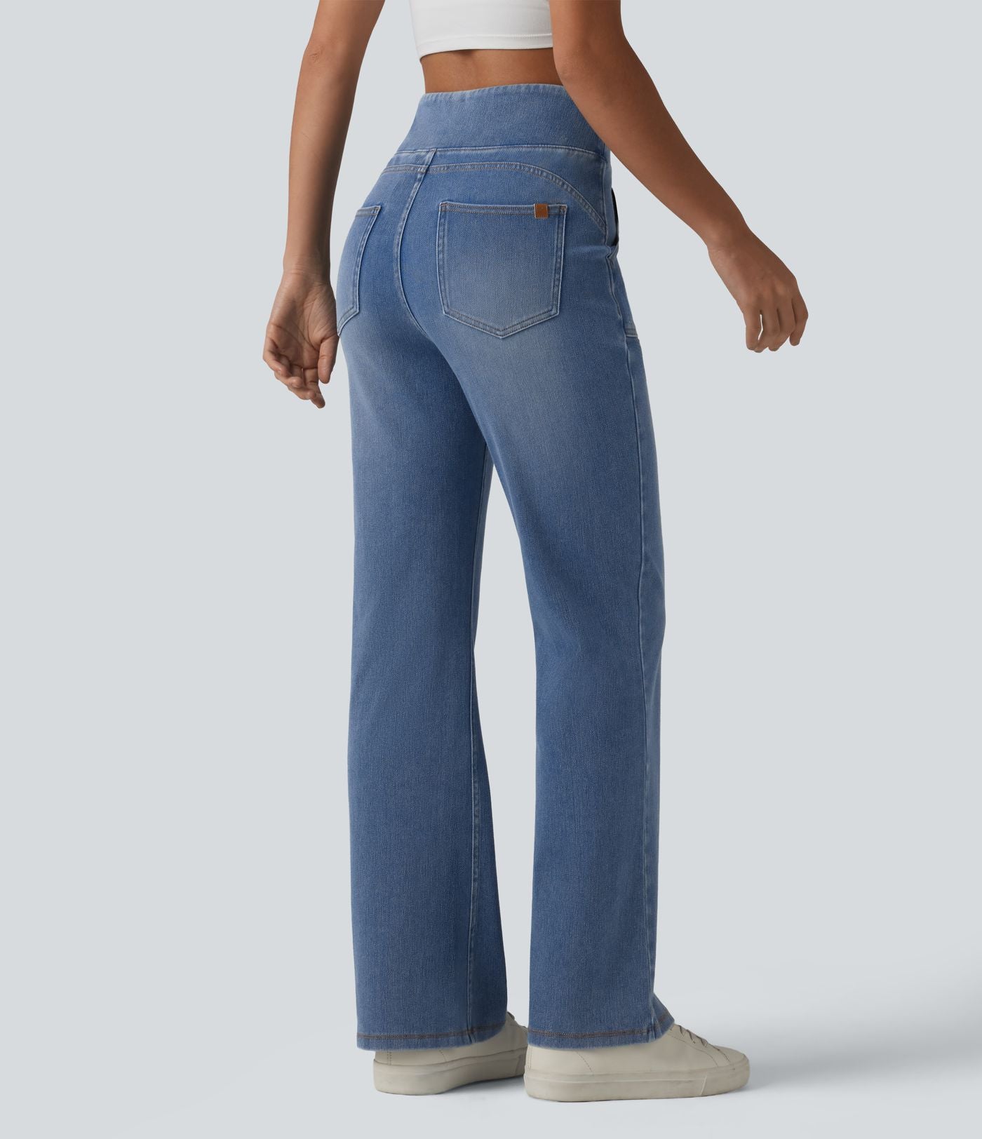 Halara Flex™ Jean bootcut casual taille haute ventre plat avec poches