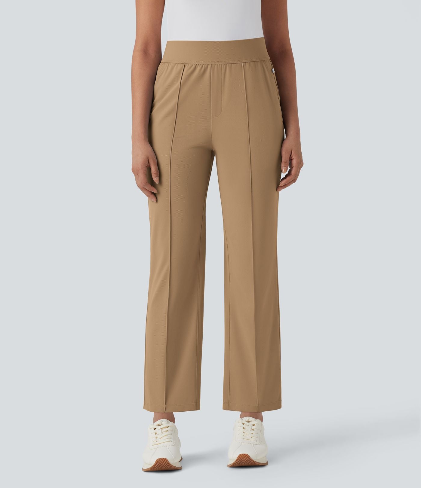 Pantalon de golf séchage rapide, taille mi-haute, avec poches et poche tee, UPF40+