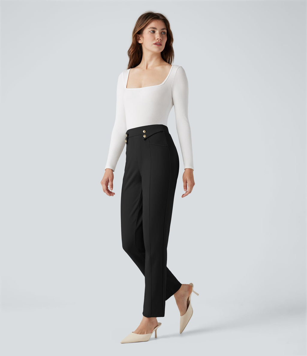 Pantalon de travail fuselé taille haute Halara Flex™ avec poches