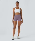 Softlyzero™ Short 7,5cm Biker Taille Haute Croisé Uni