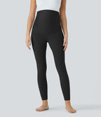 Legging 7/8 de yoga de maternité Softlyzero™ à taille très haute - Protection UPF50+