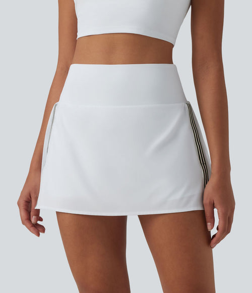 Breezeful™ Jupe-short pickleball mini 2-en-1 plissée séchage rapide taille haute à bandes latérales avec poches
