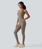 Combinaison d'entraînement gainante Halara UltraSculpt™ avec poches - Édition Easy Peasy - Bonnets E-G