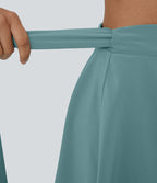 Breezeful™ Jupe Évasée Casual Taille Haute 2 en 1 Poche Latérale Séchage Rapide