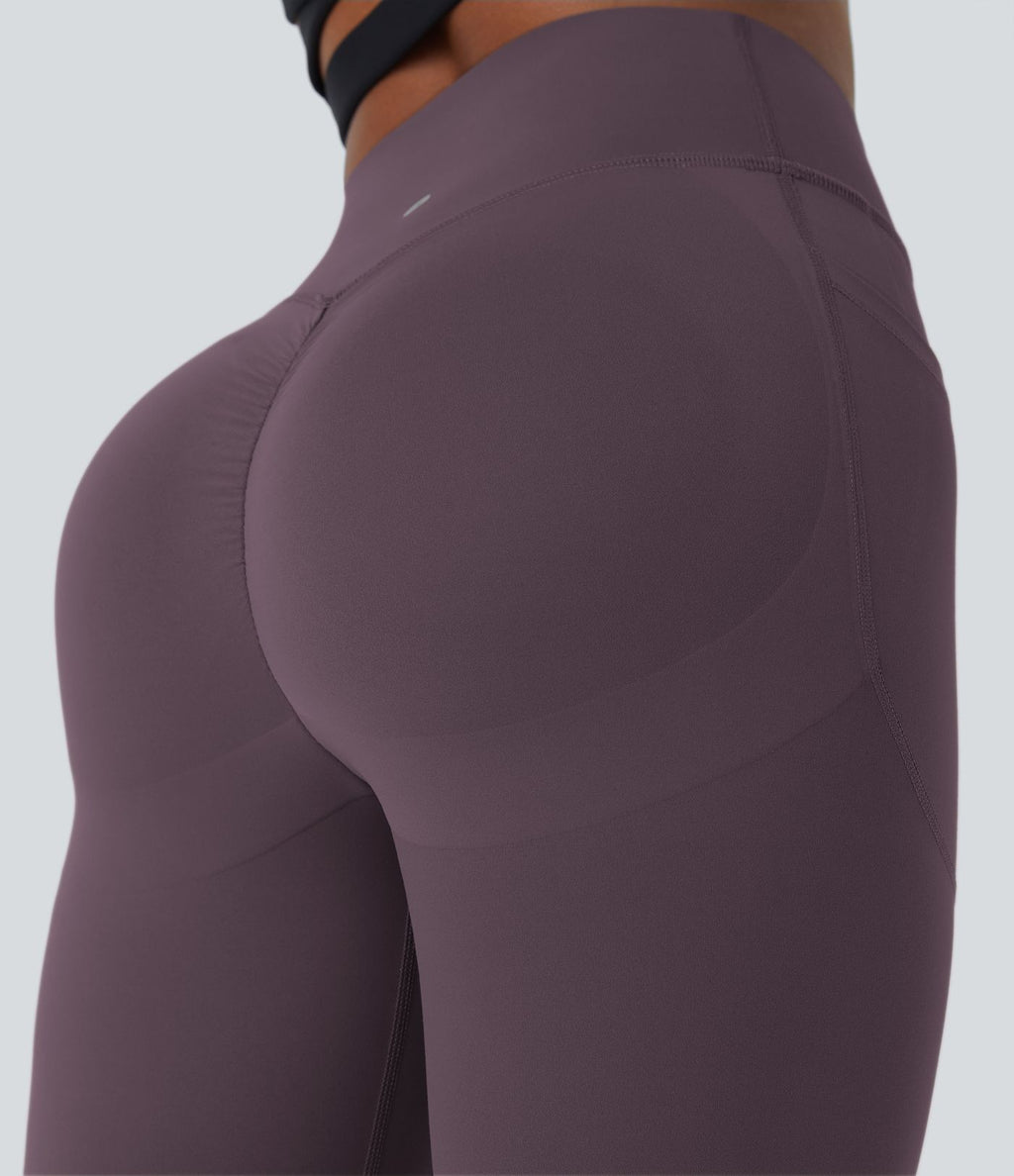 Legging d'entraînement gainant galbant taille haute avec effet scrunch et poches Halara UltraSculpt™