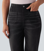 Jean droit Halara Flex™ casual taille haute avec poches