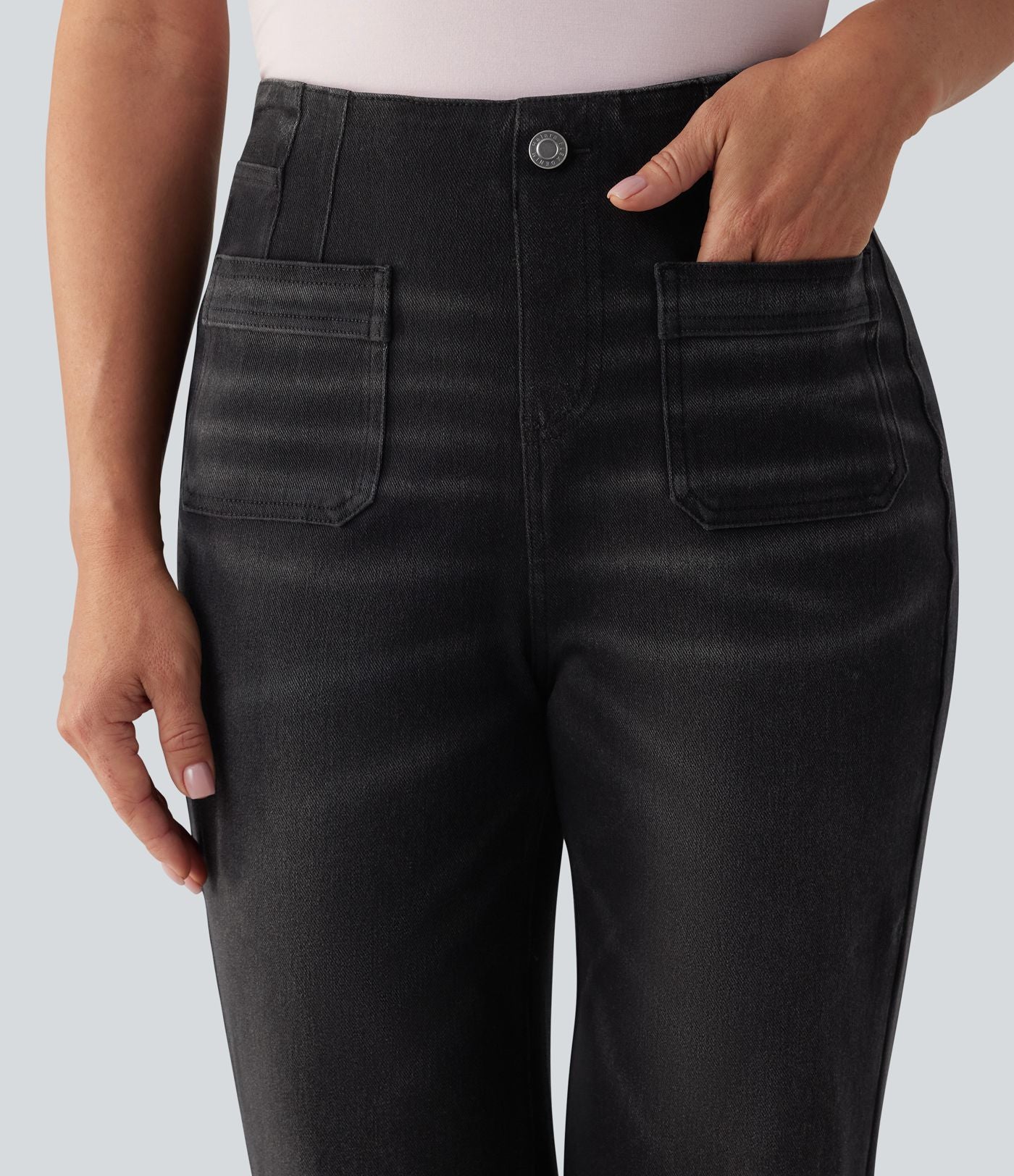 Jean droit Halara Flex™ casual taille haute avec poches
