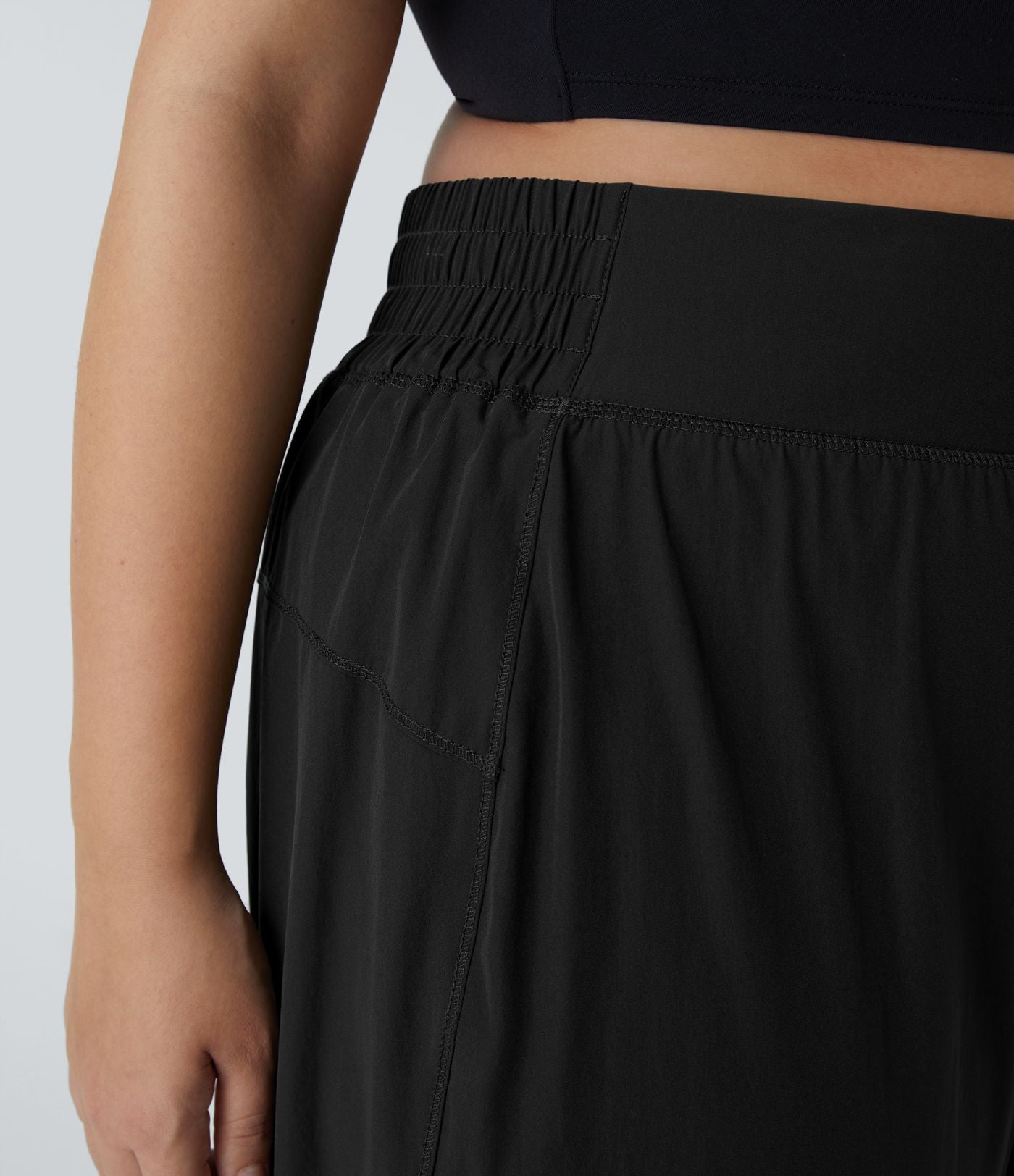 Jogging de Randonnée Grande Taille Taille Haute avec Ceinture Élastique