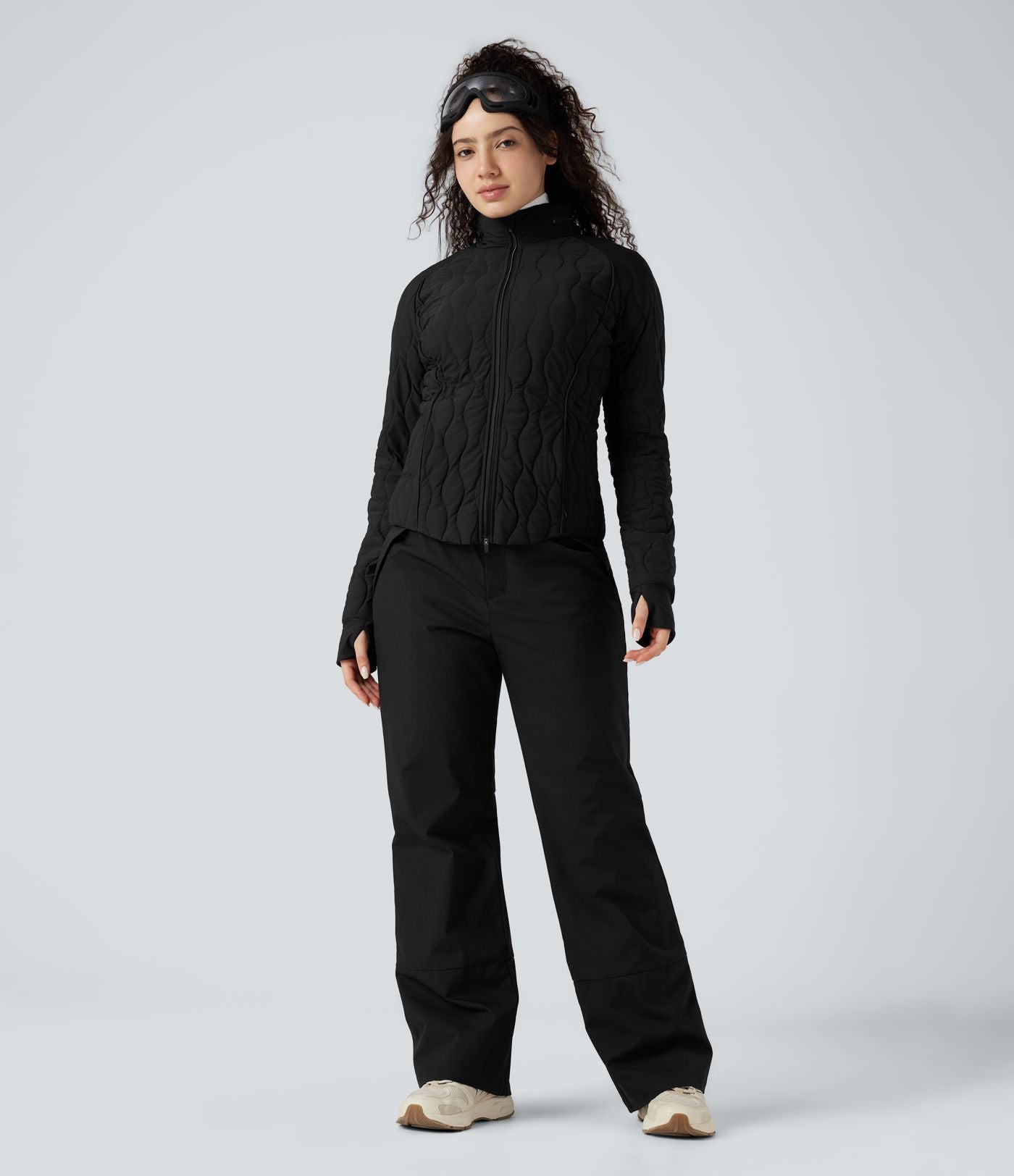 Pantalon randonnée chauffant bootcut taille haute avec poches