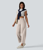 Pantalon barrel DayStretch taille haute avec poches