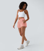 Breezeful™ Shorts 10cm Yoga Séchage Rapide 2 en 1 Taille Haute Poches Latérales Croisées
