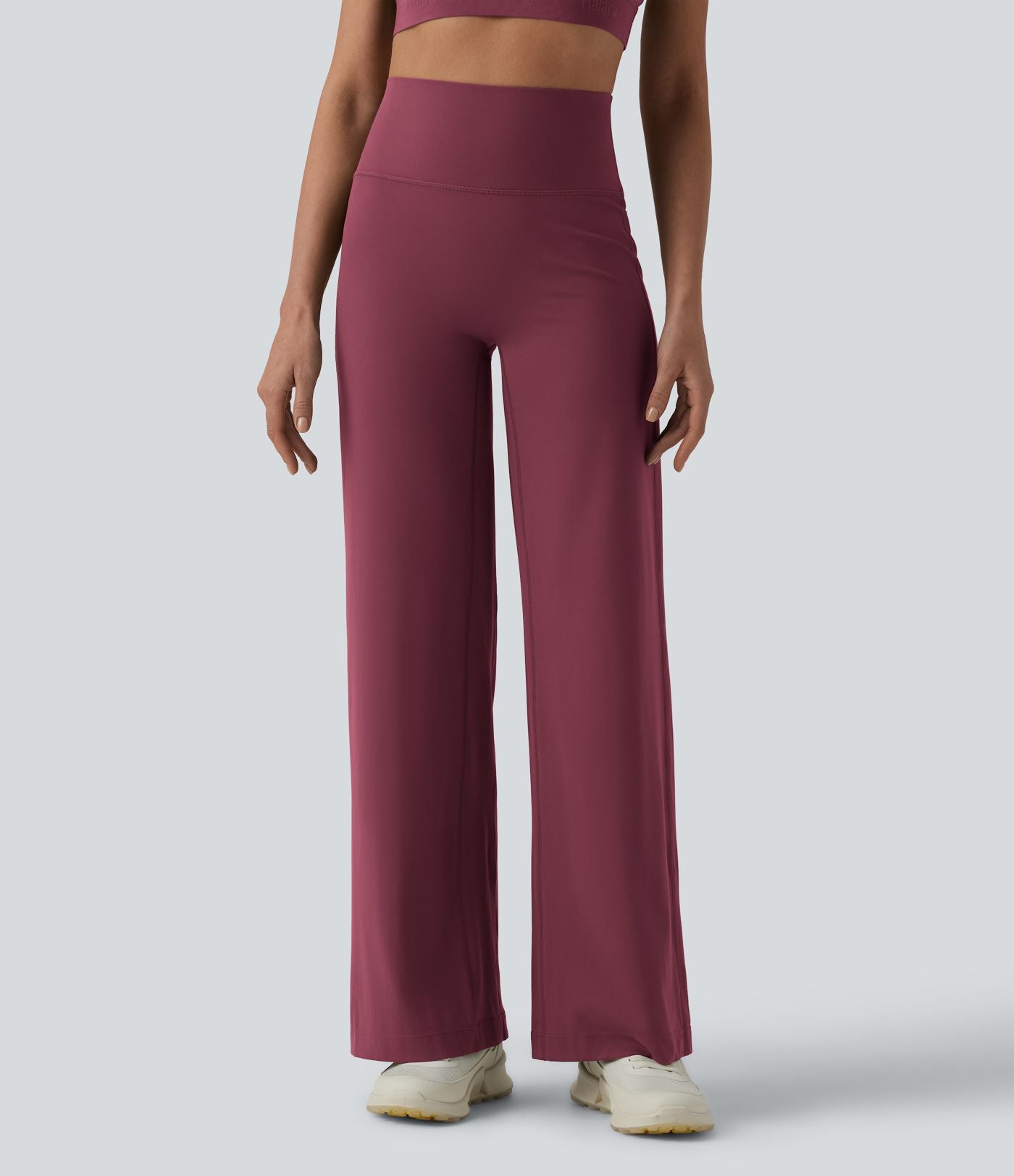 SoftlyZero™ Pantalon yoga coupe droite gainant taille haute à fronces - UPF50+