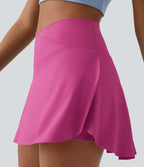 Jupe de tennis mini 2-en-1 quotidienne SoftlyZero™ Airy avec croisement, poche latérale et effet frais InstantCool, Lucid, protection solaire UPF50+