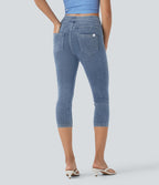 Halara Flex™ Jegging Capri Taille Haute Extensible Poche Latérale Arrière