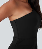 Combinaison de soirée Breezeful™ asymétrique dos nu séchage rapide avec poches latérales