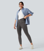 Halara Flex™ Jegging Travail Tricoté Extensible Lavé Poche Latérale Croisée