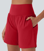 Short de yoga SoftlyZero™ Airy 2-en-1 taille très haute avec poches et effet frais InstantCool 17,5 cm