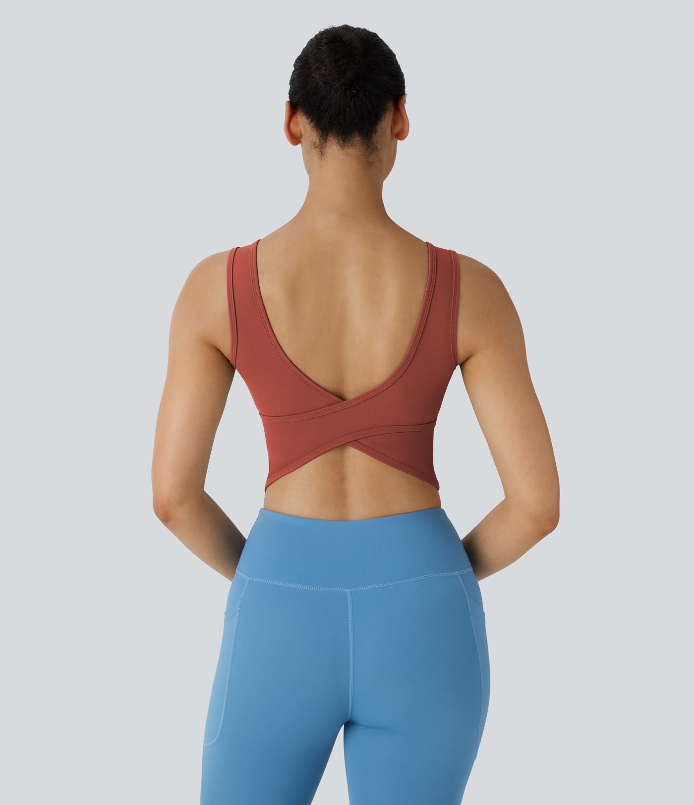 Débardeur danse barre ballet col U croisé A-D