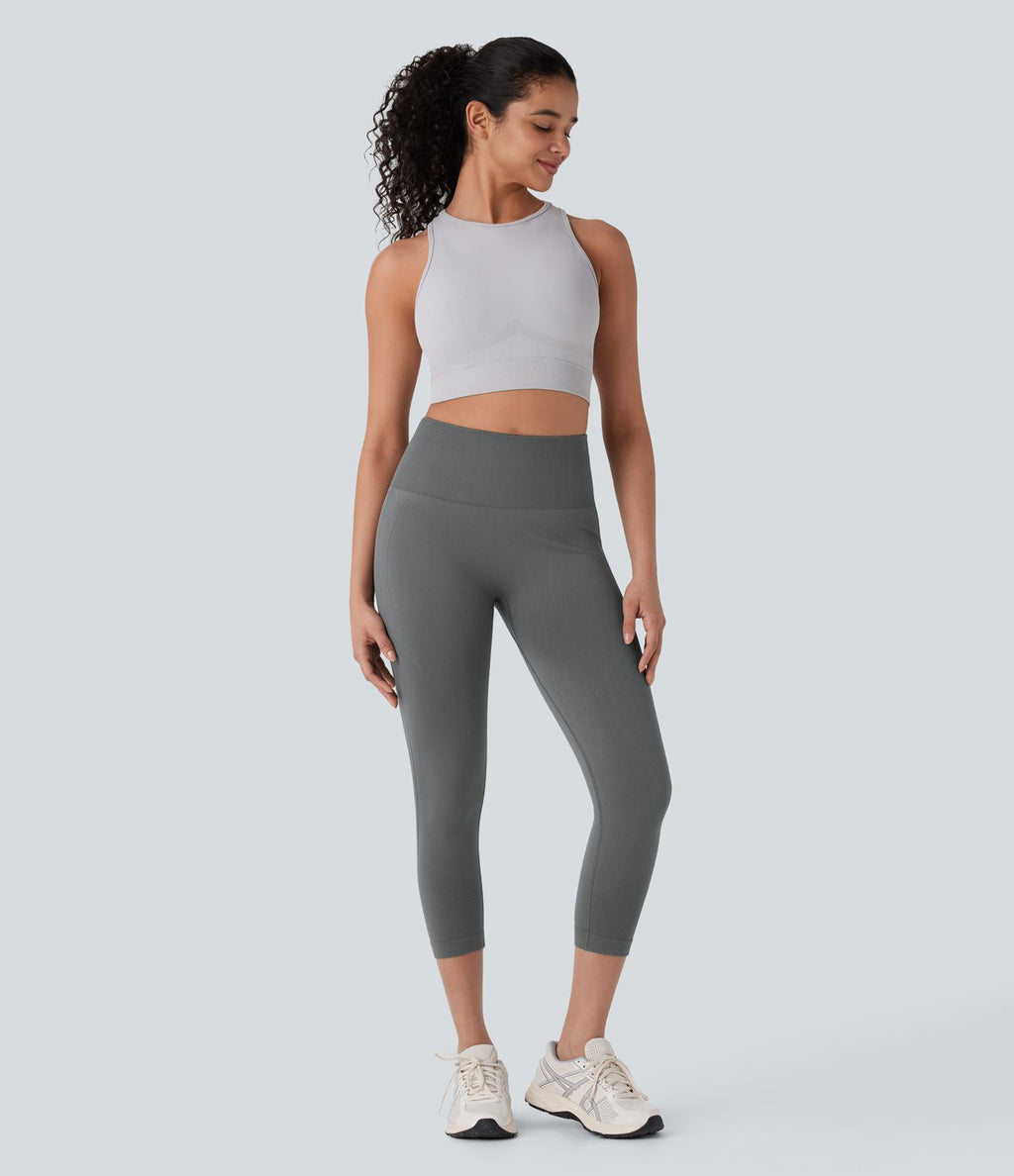Legging capri yoga gainant effet push-up taille haute sans couture OneForm Seamless Flow