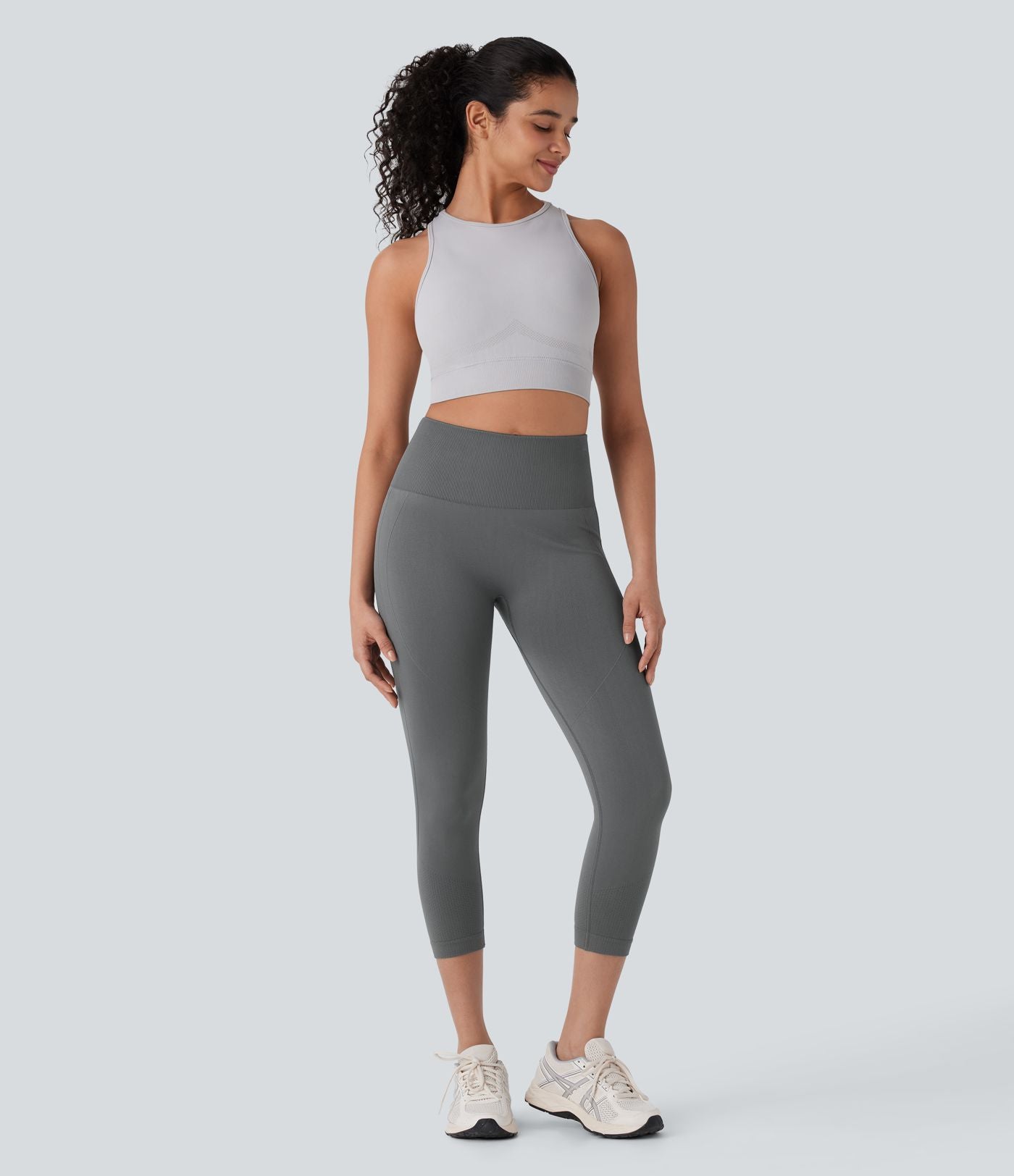 Legging capri yoga gainant effet push-up taille haute sans couture OneForm Seamless Flow