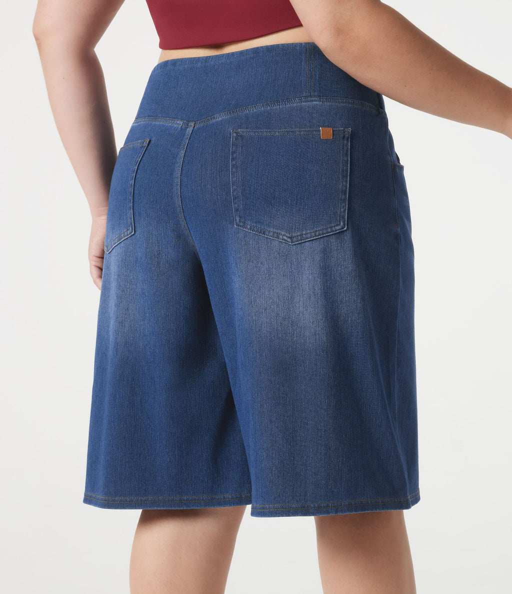 Short en jean Halara Flex™ ample décontracté grande taille ventre plat, taille haute, croisé, à poches