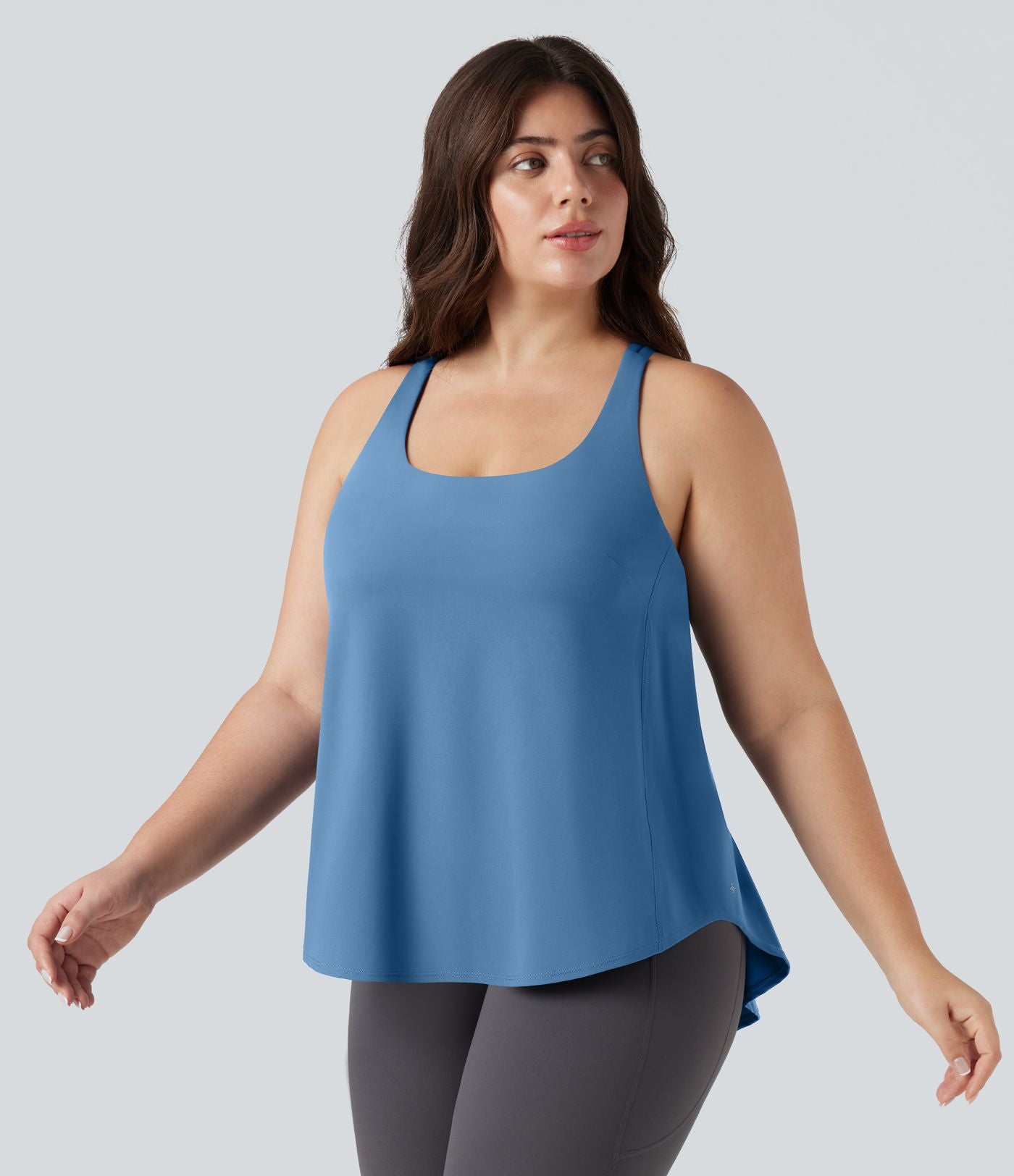 Débardeur running Halara UltraSculpt™ grande taille col rond ourlet arrondi
