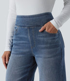 Halara Flex™ Denim Heat Jean large casual taille haute avec poches