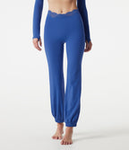 Jogging de danse coupe ballon taille haute SoftlyZero™ avec dentelle contrastée, poches et protection solaire UPF50+