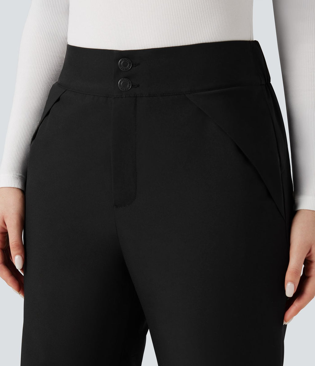 Pantalon randonnée chauffant bootcut taille haute avec poches