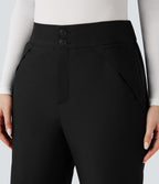 Pantalon randonnée chauffant bootcut taille haute avec poches
