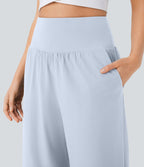 Pantalon fluide resort Breezeful™ à séchage rapide, coupe fendue et effet ventre plat