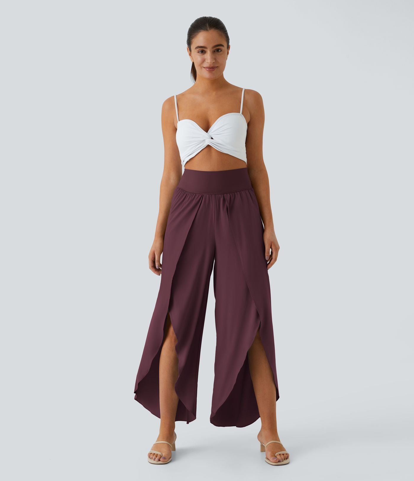 Breezeful™ Pantalon Large Fluide Séchage Rapide Taille Haute Poche Arrière