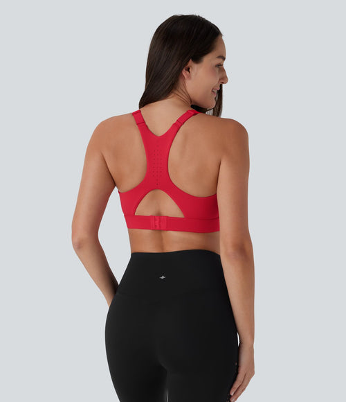 Brassière de sport entraînement SpeedWave™ soutien intermédiaire coques moulées perforé crochet réglable séchage rapide bonnets A-D