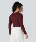 Pull col U manches longues