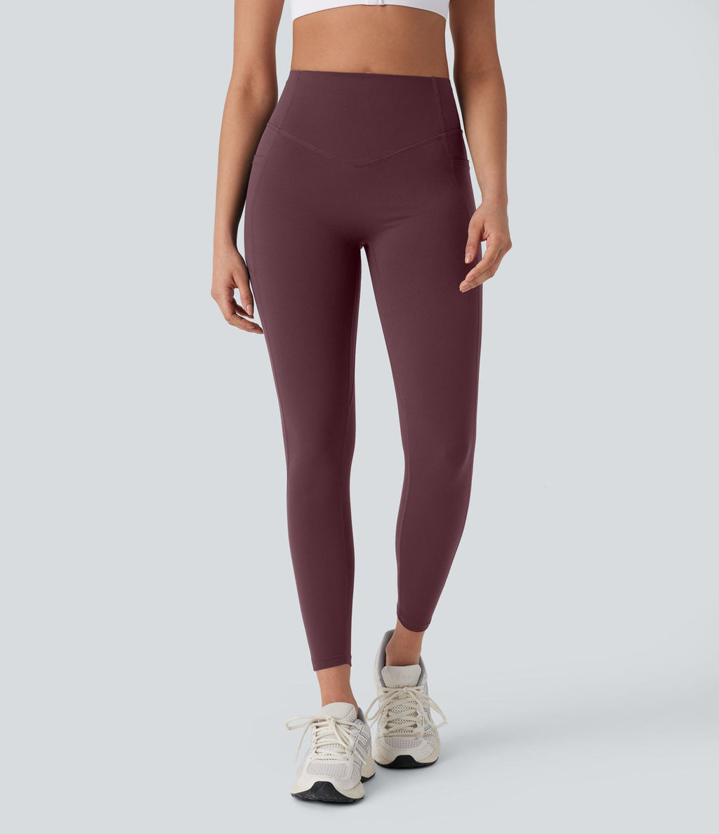 Legging de yoga gainant galbant taille haute avec fronces et poches Halara UltraSculpt™