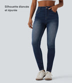 Jean ajusté décontracté Halara Flex™ taille haute avec poches