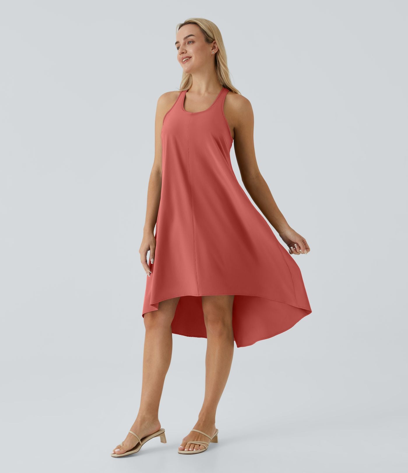 Robe décontractée mi-longue Breezeful™ dos nageur poche latérale fluide asymétrique séchage rapide A-C