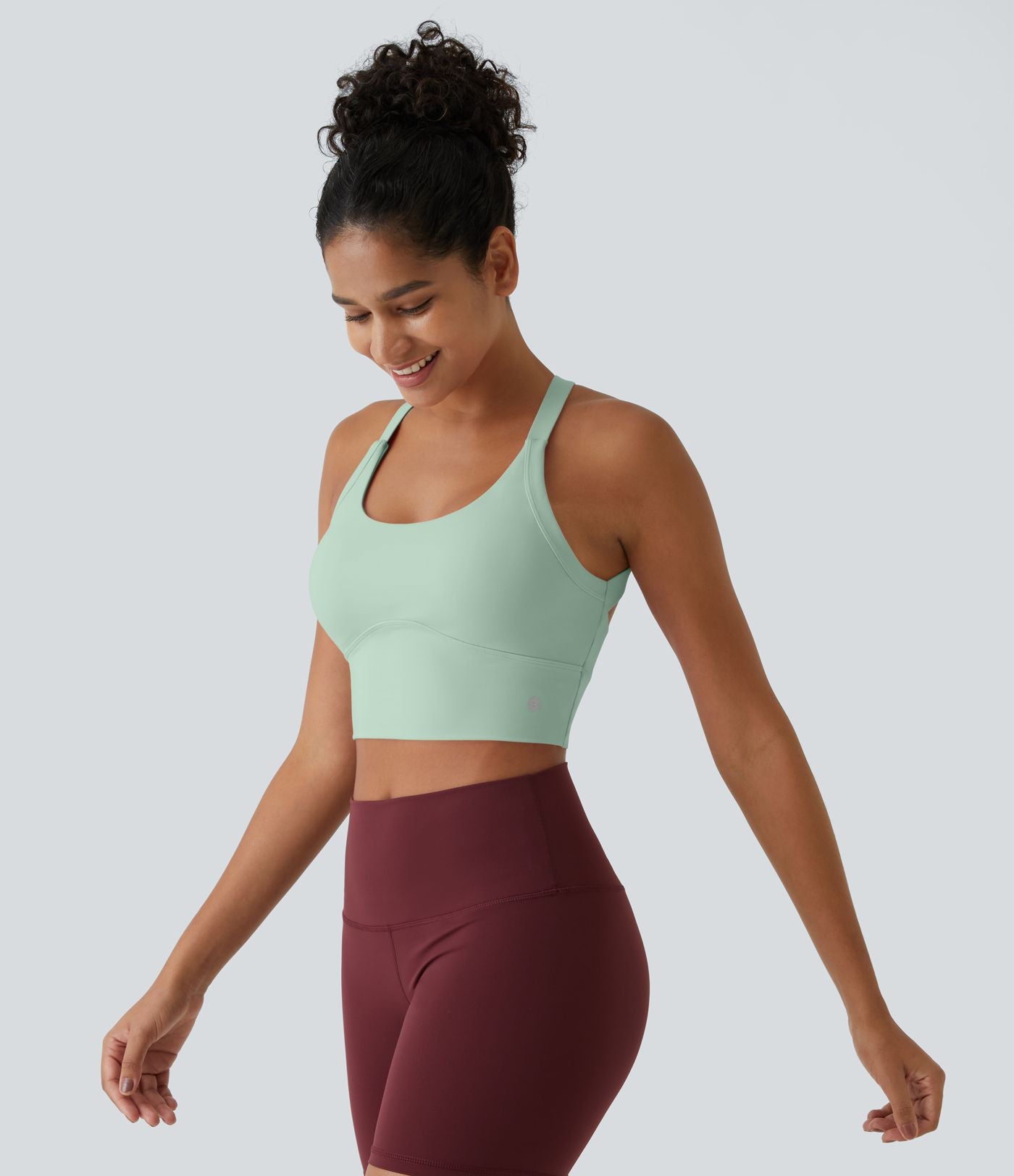 Débardeur yoga court SoftlyZero™ Plush à découpes A-C