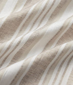 Blouse décontractée col V manches courtes à rayures