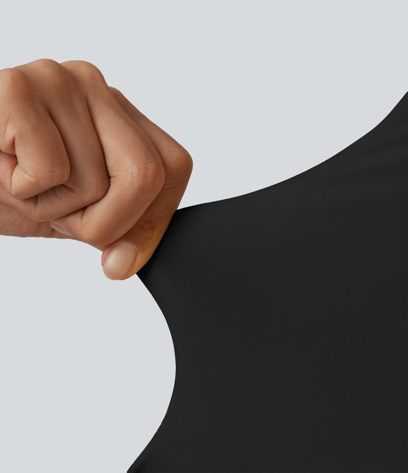 T-shirt décontracté ultra-ajusté col V manches courtes extensible et doux pour la peau