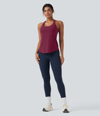 Débardeur running Halara UltraSculpt™ col rond dos croisé bonnets E-G