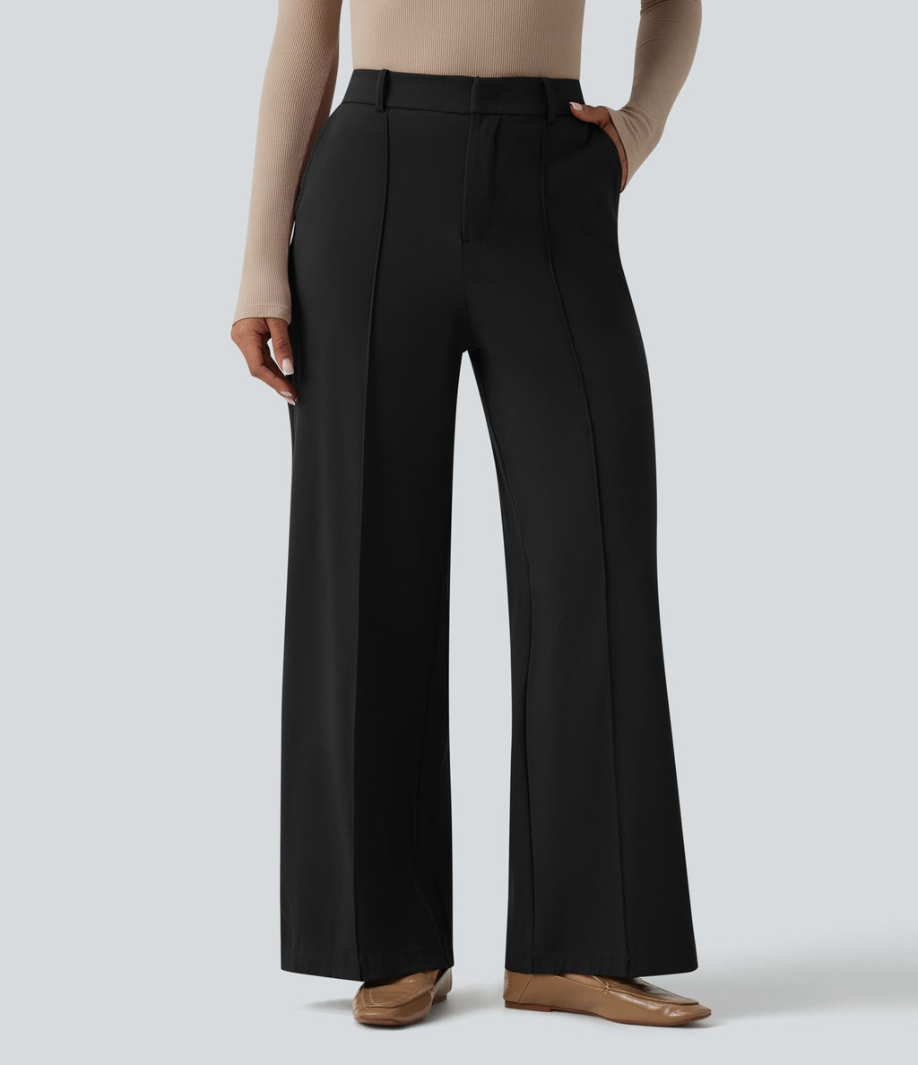 Pantalon tailleur Halara Flex™ DayStretch large taille haute avec poches