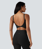 Débardeur yoga court Halara UltraSculpt™ double bretelles torsadé dos nu
