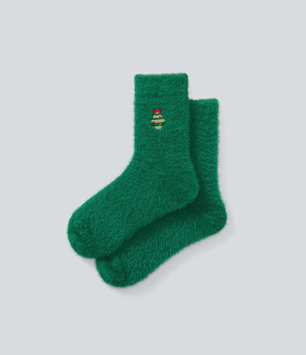 Lot de 3 paires de chaussettes Fausse Fourrure de Noël