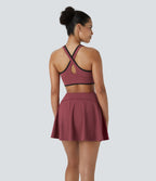 Robe de tennis mini SoftlyZero™ Airy dos nu avec bretelles croisées découpées et poches à effet frais InstantCool